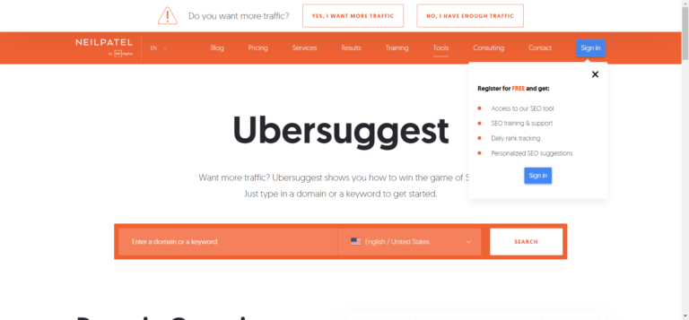 Ubersuggest