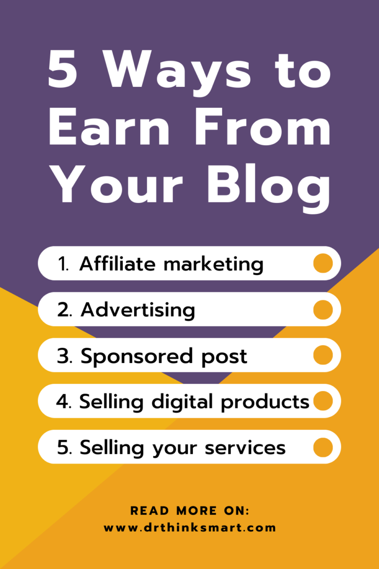 5 Ways to Earn From Your Blog